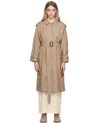 Max Mara - Beige The Cube Belted Trench Coat - Lyst