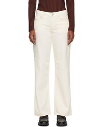 Rag & Bone - Off- Saige Relaxed Straight Jeans - Lyst