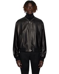 Jil Sander - Black Zip-up Leather Jacket - Lyst