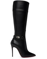 Christian Louboutin - Lock So Kate 100 Leather Knee-high Boots - Lyst