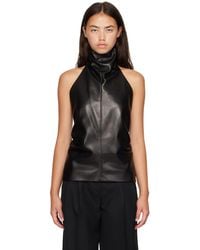 KHAITE - Rone Leather Top - Lyst