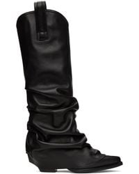 R13 - Black Mid Cowboy Sleeve Boots - Lyst