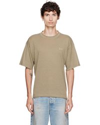 KENZO - Khaki Paris Signature' Embroidered T-Shirt - Lyst