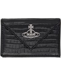 Vivienne Westwood - Portefeuille Enveloppe À Trois Volets Noir - Lyst