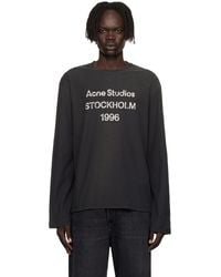 Acne Studios - ブラック ロゴ リラックスフィット Tシャツ - Lyst