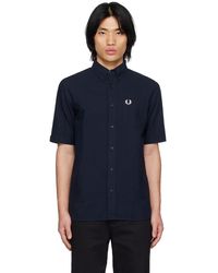 Fred Perry - Navy Button-down Shirt - Lyst