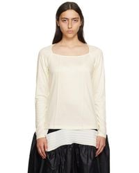 Issey Miyake - Off-white Tucked Square T-shirt - Lyst