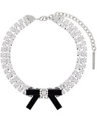 ShuShu/Tong - Ssense限定 Yvminエディション シルバー Rubber Bow Crystal チョーカー - Lyst