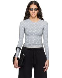 Marine Serre - All Over Moon Reflective Long Sleeve T-Shirt - Lyst