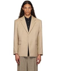 Peter Do - Tan Padded Shoulder Blazer - Lyst