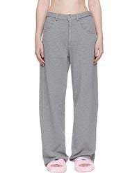 MM6 by Maison Margiela - Wide-Leg Cotton Trousers - Lyst
