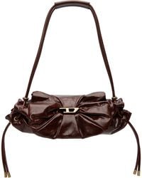 DIESEL - Scrunch-D-Small Shiny Leather Shoulder Bag - Lyst