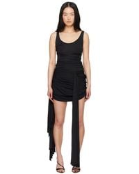 Mugler - Draped Mini Dress With Side Trains - Lyst