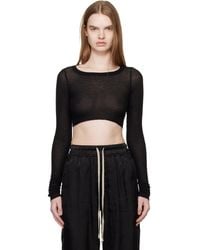 Rick Owens - Temple Ls Crop T-shirt - Lyst