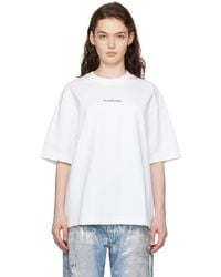 Acne Studios - T-Shirt En Coton Biologique À Logo Imprimé - Lyst