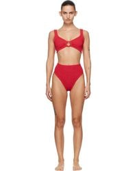 Hunza G - Nadine Tonal Hoops Bikini - Lyst