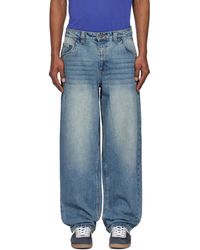 Dime - Jean Ample Bleu À Logo - Lyst