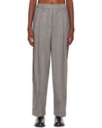 Ganni - Gray Relaxed-fit Trousers - Lyst