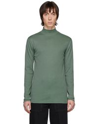 Lemaire Green Rib Knit Turtleneck