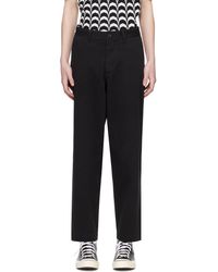 Fred Perry - Black Straight Leg Trousers - Lyst