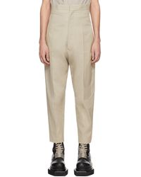 Rick Owens - Off-white Dirt Cooper Trousers - Lyst
