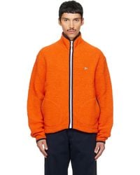 Drake's - Boucle Wool Zip Fleece Jacket - Lyst