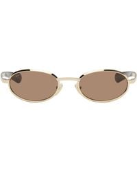 Gucci - Oval Frame Sunglasses - Lyst