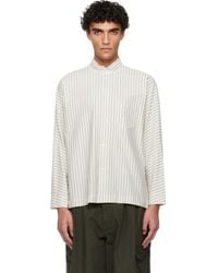 Homme Plissé Issey Miyake - Stripe Jersey Shirt - Lyst