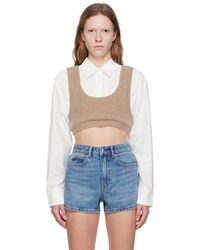 T By Alexander Wang - Beige Layered Camisole - Lyst