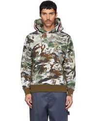 A Bathing Ape - Khaki Hybrid Camo Shark Pullover Hoodie - Lyst