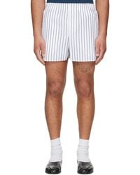 Ami Paris - Cotton Elasticated Shorts - Lyst
