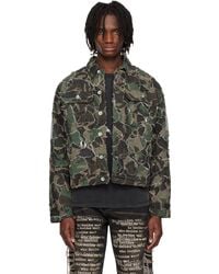 Who Decides War - Khaki Camo Trucker Jacket - Lyst