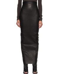 Rick Owens - Tower Dirt Pillar Leather Maxi Skirt - Lyst