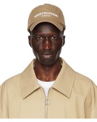 WOOYOUNGMI - Beige Embroidered Cap - Lyst