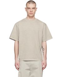 Amomento Taupe Garment Dyed T-shirt - Multicolour
