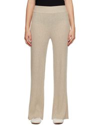 Lisa Yang - Taupe 'the Delia' Lounge Pants - Lyst