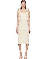 Jacquemus Off-white Le Raphia 'la Robe Maille Alca' Maxi