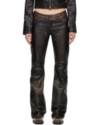Guess USA - Colorblock Leather Pants - Lyst