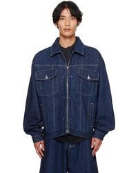 Vetements - Blouson Hip-Hop Bleu Marine En Denim - Lyst