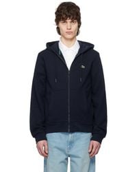 Lacoste - Zip-Up Fleece Hoodie - Lyst