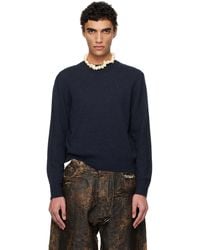 Acne Studios - ネイビー ヤク ウール セーター - Lyst