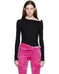 Versace - Black 'la Greca' Bodysuit - Lyst