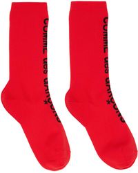 Comme des Garçons - Red Ribbed Socks - Lyst