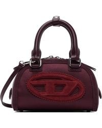 DIESEL - Burgundy 1Dr Dome Small Bowling Bag - Lyst