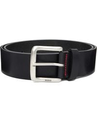 HUGO - Buffalo Leather Pin-Buckle Belt - Lyst