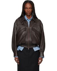 Tonywack - Lamb Leather Bomber Jacket - Lyst