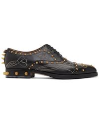 Gucci Black Studded Brogues