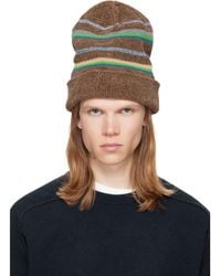 Maison Margiela - Striped Knit Beanie - Lyst