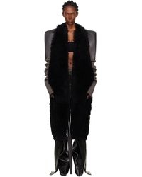 Rick Owens - Manteau Sans Manches Réversible Cyclops Noir En Peau Retournée - Lyst