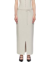 LE17SEPTEMBRE - グレー String Straight ニット マキシスカート - Lyst